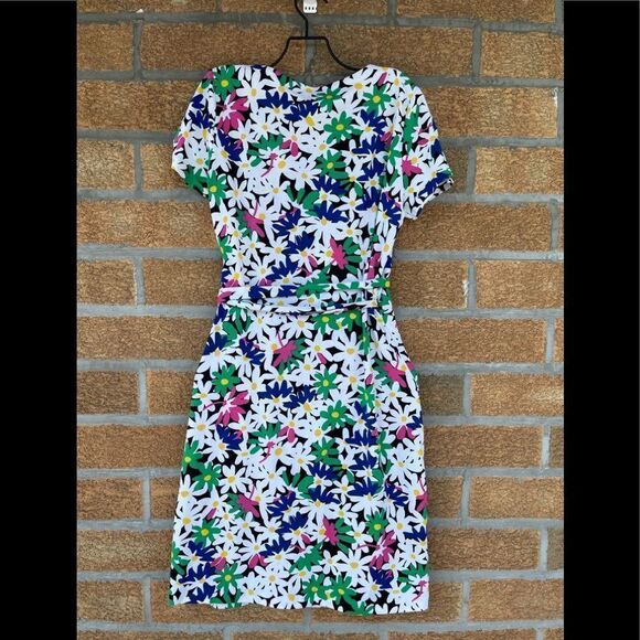 Diane von Furstenberg "New Julian Two" jersey dress in garden daisy print 10 - Picture 9 of 13